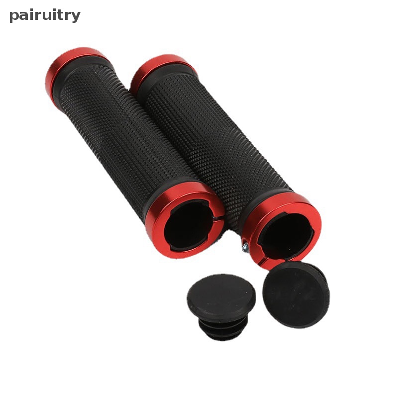 Prt 1pasang Grip Stang Sepeda Bersepeda Double Grips Sepeda Gunung Bar Karet MTB Grips PRT