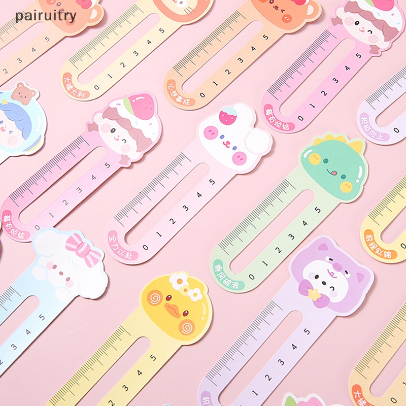 Prt 1Set Kreatif Lucu Sederhana Bookmark Penggaris Kartun Hewan Bookmark Siswa Perlengkapan Alat Tulis Kertas Untuk Anak Siswa Hadiah PRT