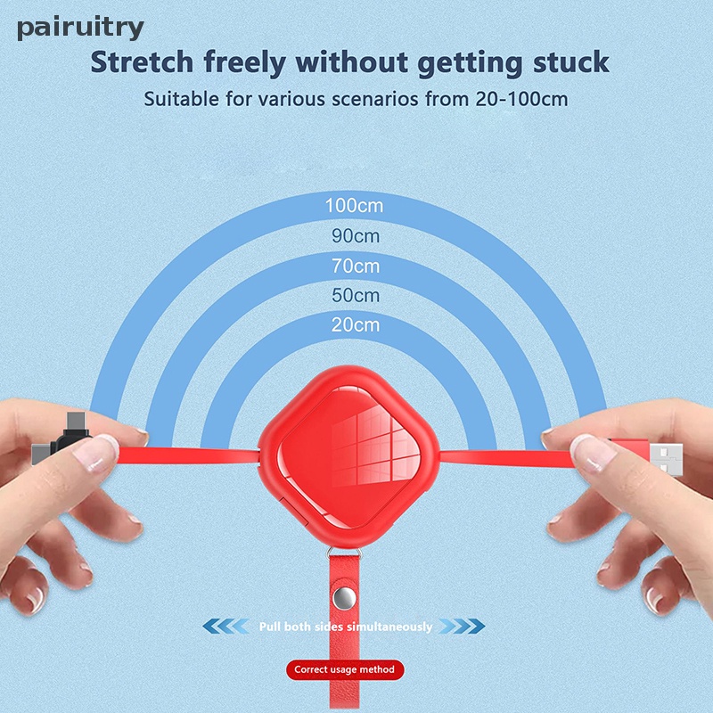Prt 3-in-1 Kreatif Multi-Fungsional USB Kabel Pengisian Cepat Kualitas Tinggi Ditarik Dapat Dilipat Portabel Penyimpanan Charger Kabel Data PRT