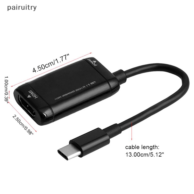 Prt USB-C Tipe C Ke HDMI-compatible Adapter USB 3.1 Kabel Untuk MHL Hp Android PRT