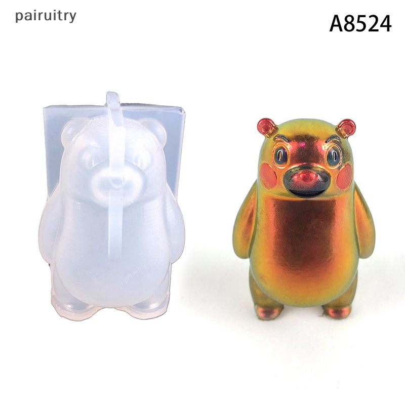 Prt Alat Pembuat Cetakan Clay Moulds Kerajinan Cetakan Standing Bear Shaped Bahan Silikon Untuk Pecinta Pembuatan Tangan PRT