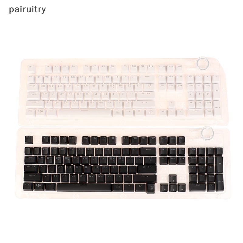 Prt 1Pc 104kunci Korea Transparan Backlit ABS Key Caps Untuk Mekanik Gaming PRT