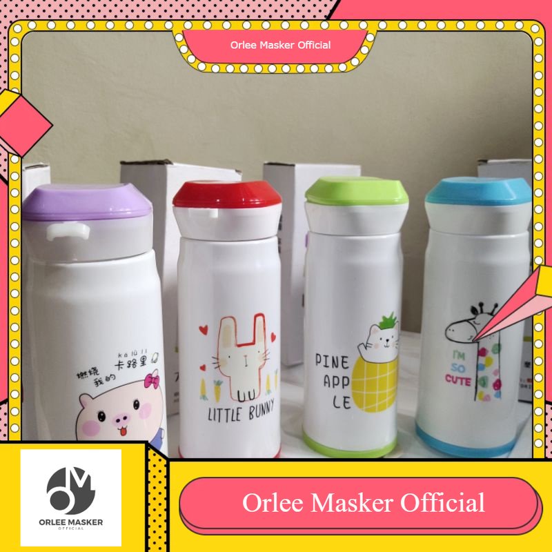 TUMBLER/ BOTOL MINUM ANIMAL KARAKTER 400ml/ CUTE ANIMAL