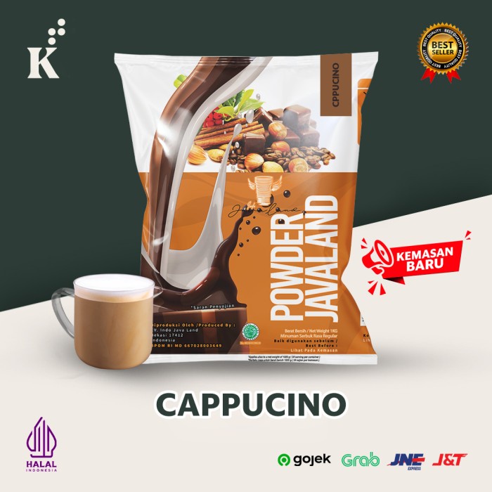 

BIG SALE~Terlaris Bubuk Minuman Bubble Powder Drink Cappuccino ORIGINAL Javaland 1kg