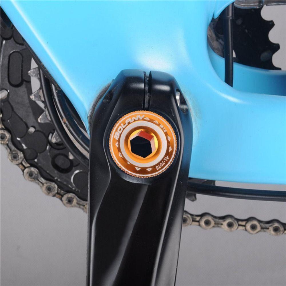 Lanfy Sepeda Engkol Lengan Memperbaiki Baut Warna-Warni Paduan Aluminium Penutup Debu Bottom Bracket Engkol Lengan Memperbaiki Baut Crankset Mur Bottom Bracket Bolt Chainring Baut Sepeda Engkol Penutup Sekrup