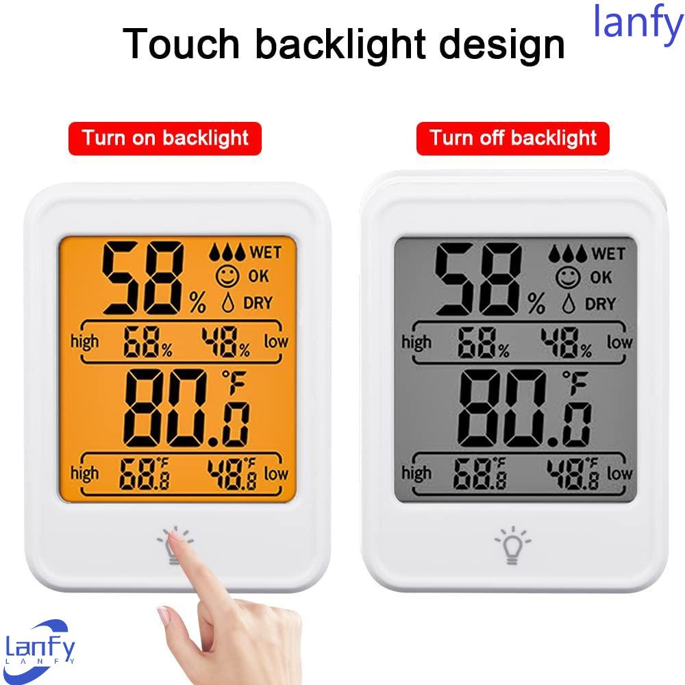 Lanfy Temperature Humidity Meter Digital LCD Sensor Suhu Thermo Meter Hygrometer Gauge Humidity Tester Termometer Hygrometer