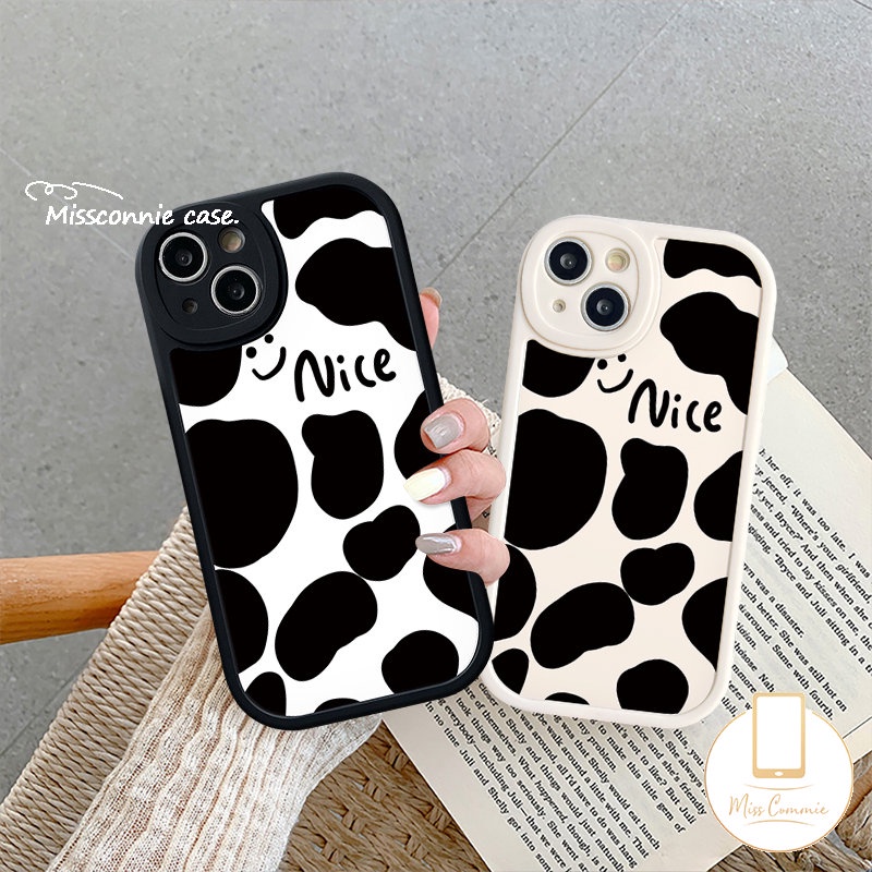 Case Pola Susu Motif Leopard Fashion Untuk Infinix Smart5 6 Hot 11s 10T 11s 11 10s 10T 11 10s 10 Lite Note8 Hot 9 10 Play Cute Smiley Lembut Tpu Penutup Pelindung Lensa Kamera