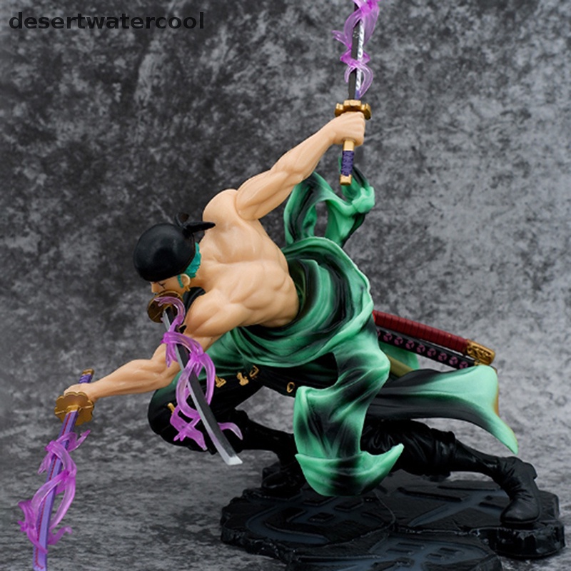 Deid One Piece Action Figure Three- Fighg Skill Roronoa Zoro Model Anime Dekorasi PVC Mainan Hadiah Martijn