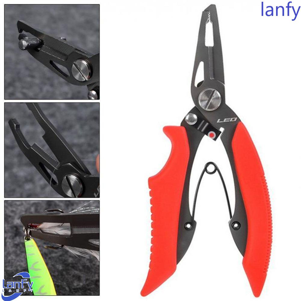 Lanfy Tang Pancing Portable Aksesoris Memancing Alat Pancing Split Ring Tang Pancing Cutter Hook Remover