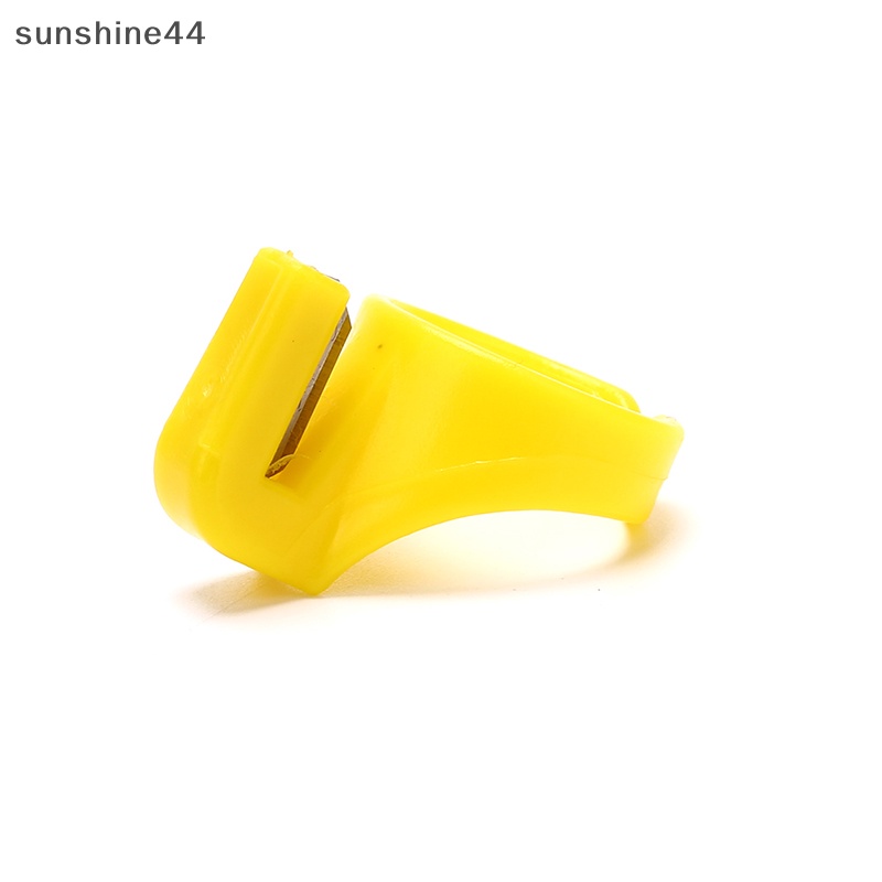 Sunshine Cincin Jahit Thimble Plastik Pemotong Benang Finger Sewing Craft DIY Alat ID