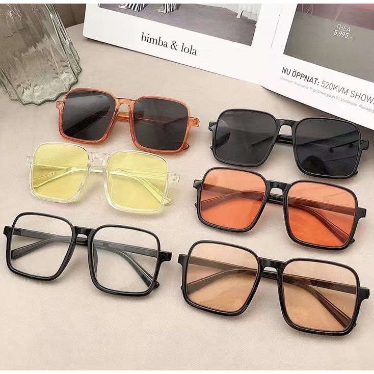 MMM Kaca mata Fashion Wanita  Kotak Kode 6748 Style Kacamata Fashion Korea Murah Sunglasses Import Kaca mata Persegi Anti Silau