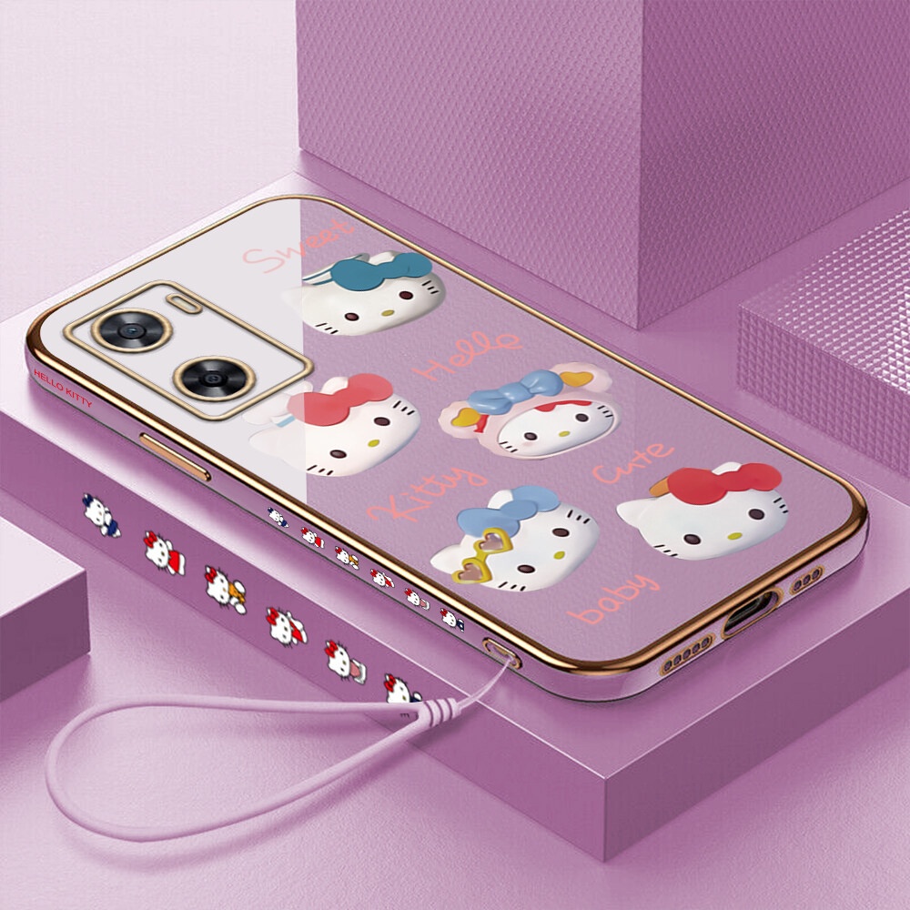 Electroplated Hello Kitty Case for Oppo F9 A7X F11 A9X A92019 F11 A9X A92019 RENO34G F15 A91 RENO44G