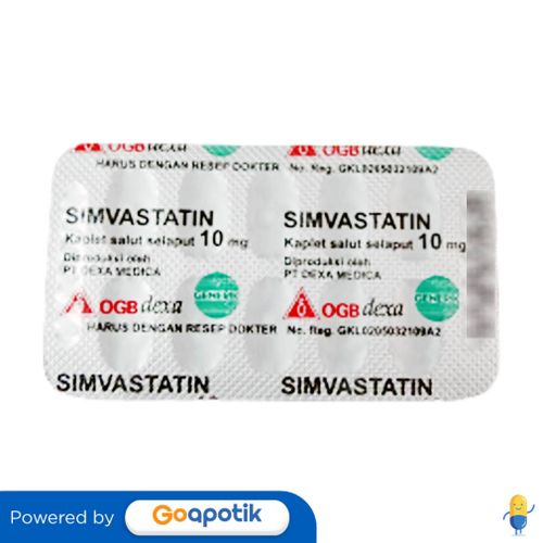 Simvastatin Ogb Dexa Medica 10 Mg Strip 10 Tablet