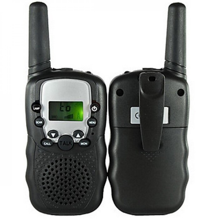 Set 2 Pcs Sepasang HT Baofeng Walkie Talkie Walkie Wlan Murah  - Hitam
