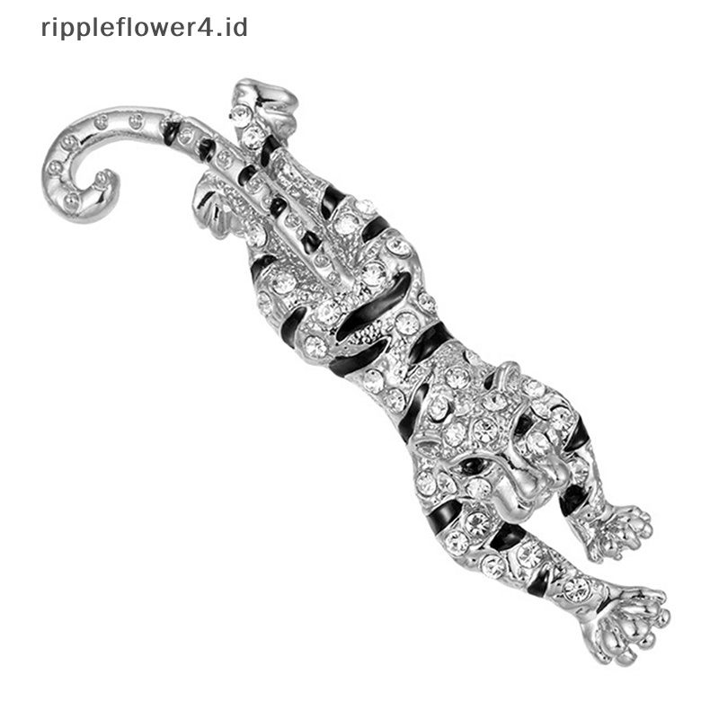 {rippleflower4.id} Pin Bros Macan Berlian Imitasi Vintage Baru Untuk Wanita Dan Pria Anak Hewan Bros~