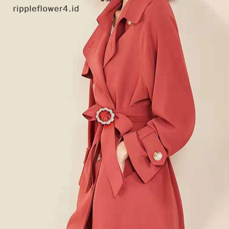 {rippleflower4.id} Syal Gesper Tujuan Ganda al Perhiasan Fashion Berlian Imitasi Syal Klip Syal Elegan Gesper Pinggang Untuk Kaos Sweater Kemeja Sifon Syal Dan Pakaian Acce
