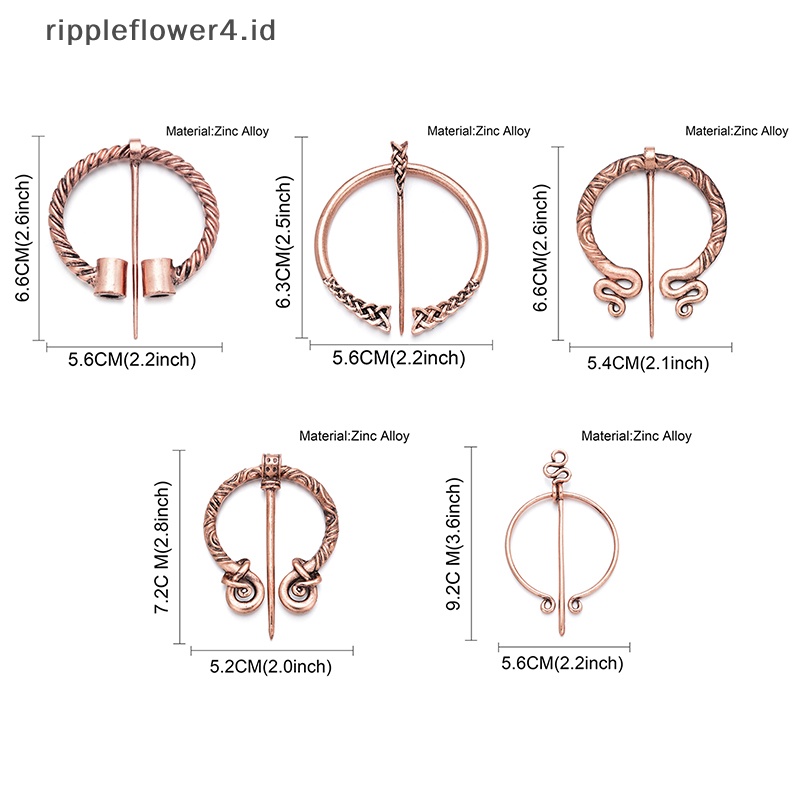 {rippleflower4.id} Viking Fashion Alloy Bros Pin Brooch Perhiasan Kostum Aksesori Untuk Wanita~