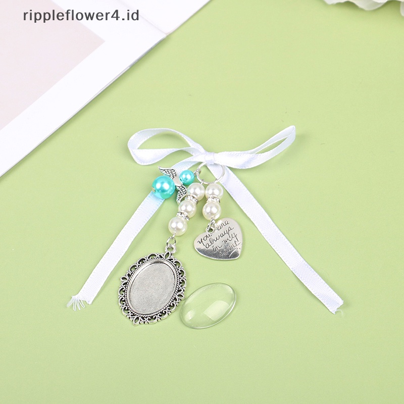 {rippleflower4.id} Buket Pernikahan Bingkai Foto Hati Untuk Pernikahan Memory Charm Bride Angel Pendant~