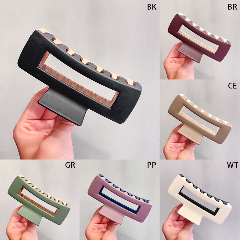 1pc Korea Solid Rambut Cakar Elegan Bening Akrilik Klip Rambut Jepit Rambut Barrette Hiasan Kepala Untuk Wanita Gadis Aksesoris Rambut Hadiah