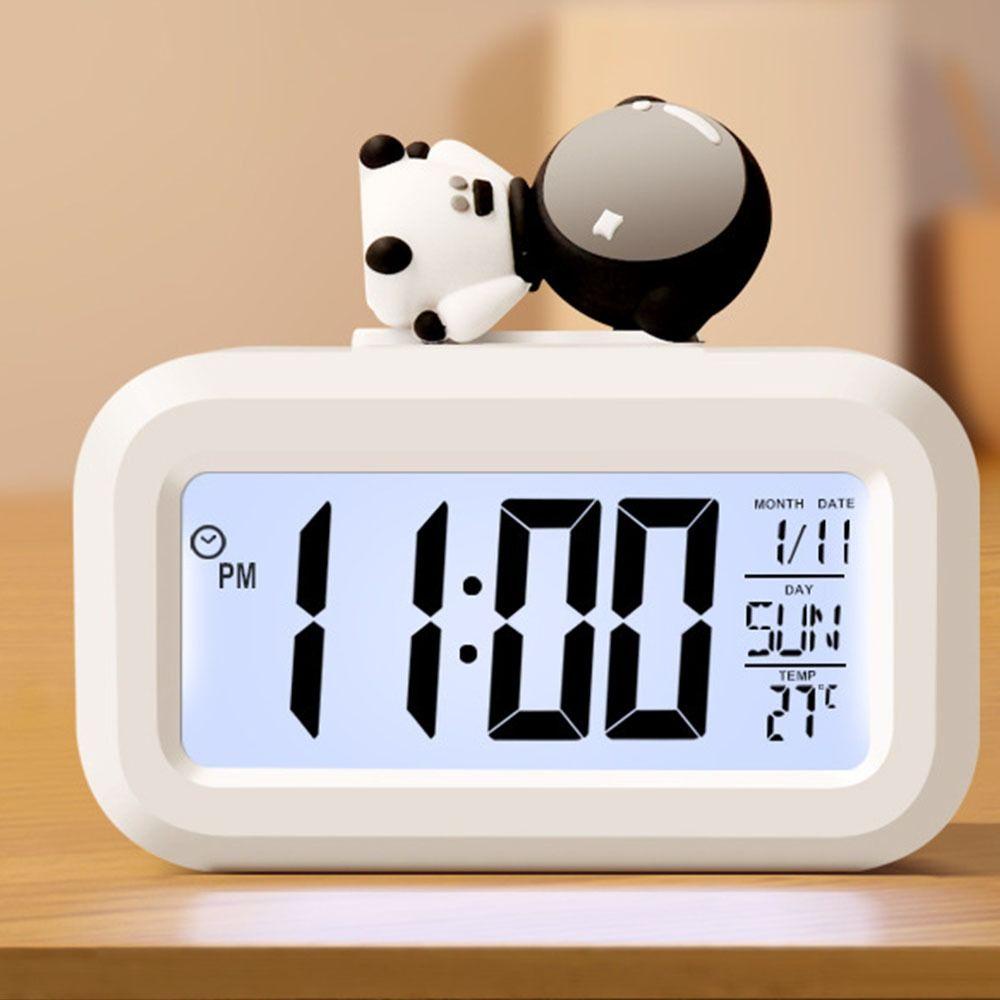 [Elegan] Jam Weker Desktop Backlight LED Pengaturan Waktu Kalender Stopwatch Timer Hitung Mundur Tanggal