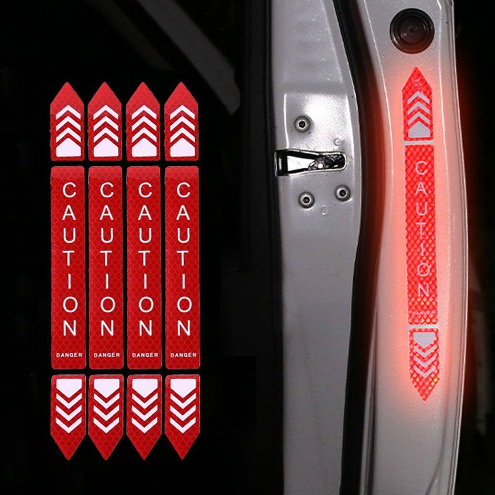 Populer 12pcs Stiker Reflektif Mobil Aksesoris Mobil Perekat Diri Luminous Sign Tape