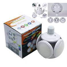 BOP LAMPU BOHLAM LED FOOTBAL 40W 28W E27 LIPAT FAN BULB WHITE LAMP BOLA PUTIH UNIK UFO 40 Watt / 28 Watt LAMPU HIAS GANTUNG BENTUK BOLA UFO