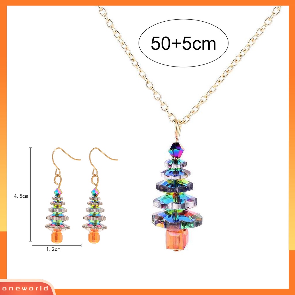 [WOD] Anting Menjuntai Nordic Pengerjaan Halus Bergaya Pohon Natal Kait Anting Kalung Untuk Gadis