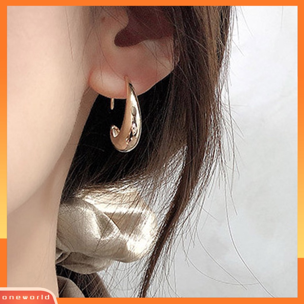 [WOD] 1pasang Anting Hoop Geometris Busur Sederhana Ringan Indah Chic Anting Untuk Minimalis