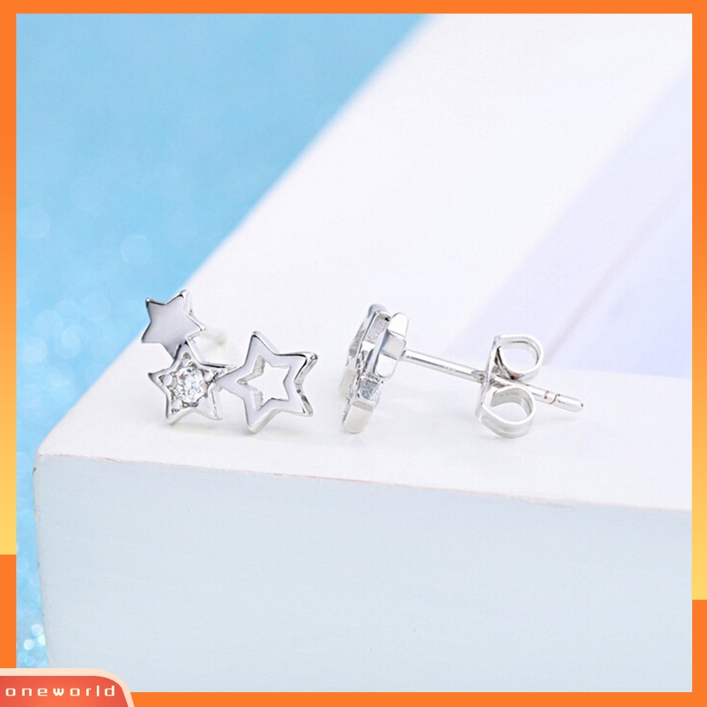 [WOD] Fashion Wanita Pesta Perjamuan Perhiasan Berongga Bintang Telinga Studs Earrings Piercing Hadiah
