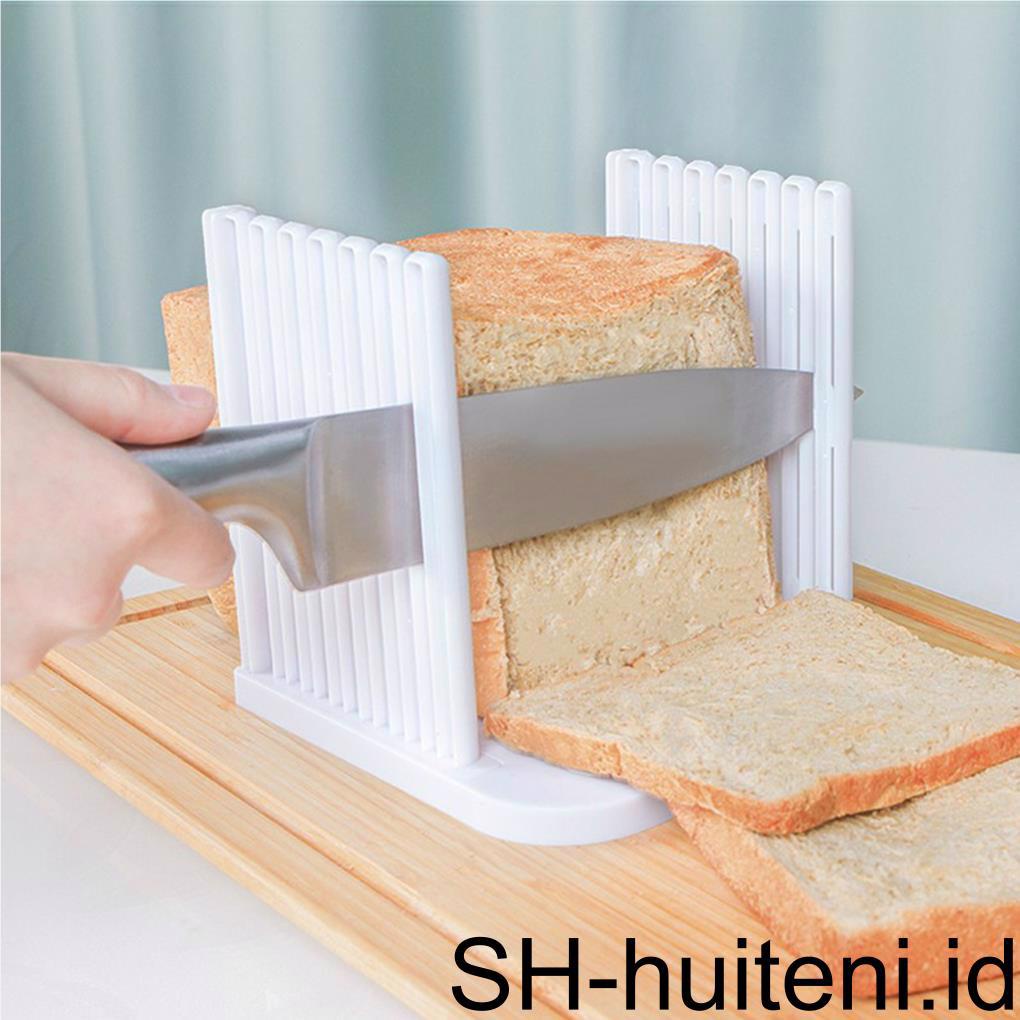 Roti Tawar Toast Slicer Dessert Pastry Slicing Mold Lipat Dapur Gadget Sekat Alat Cincang Home Cake Shop