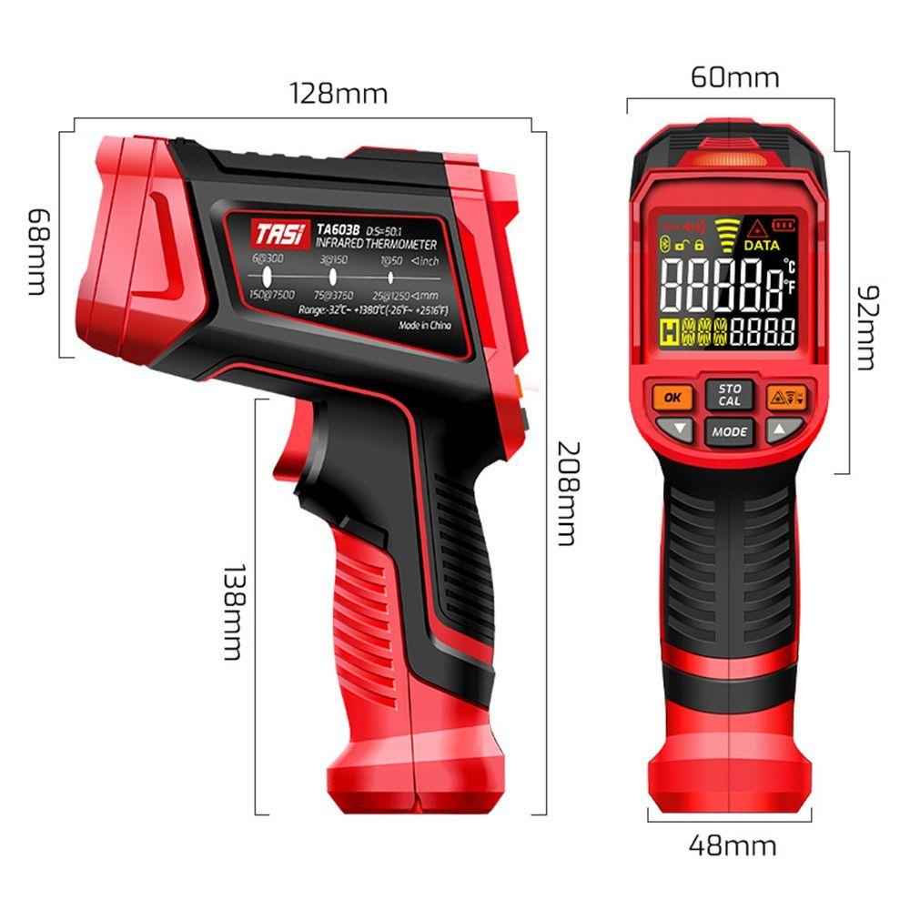 TOP Termometer Infrared Digital Untuk Masak Dapur Kulkas Pizza Oven Genggam Bukan Untuk Manusia Non Kontak -58°F~1616°F (-50℃~880℃)