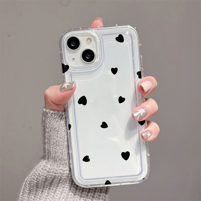 Case Hati Bercak Untuk Xiaomi Redmi Note11 11s 10 10Pro 10S 10 ProMax 9 9S 8poco X3 Pro NFC M4 M5 Redmi 10 9A 9T 9C 10A Sport Mi11 Lite 5G NE Airbag Shockproof Cover