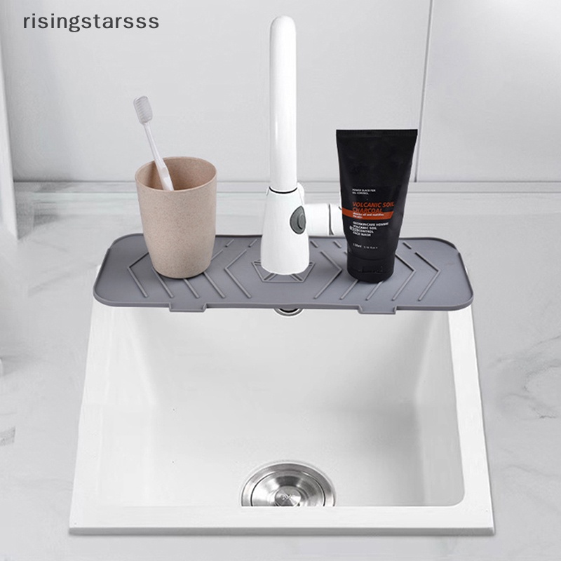 Rsid Span-new Keran Dapur Penyerap Mat Sink Splash Guard Silicone Faucet Splash Catcher Pelindung Meja Untuk Kamar Mandi Dapur Gadget Jelly