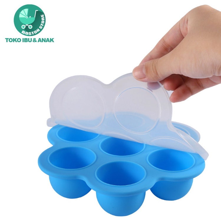 Bostonstore Piring Makan Bayi Silicon Anti Tumpah Slip Multifungsi 7 lubang Froze / Cetakan Kue Silikon / Cetakan Kue Silikon Tahan Panas / Cetakan Kue Silikon Tebal / Cetakan Kue Silikon Bulat / Cetakan Kue Silikon Bisa Kukus / Cetakan Makanan Anak