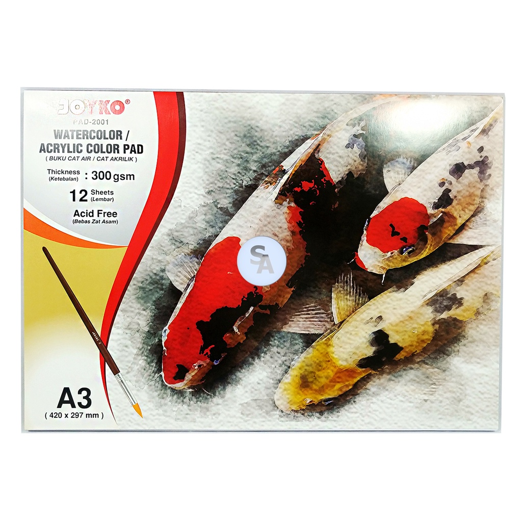

JOYKO - BUuku Gambar Akrilik Cat PAD-2001 Ukuran A3 - Pcs