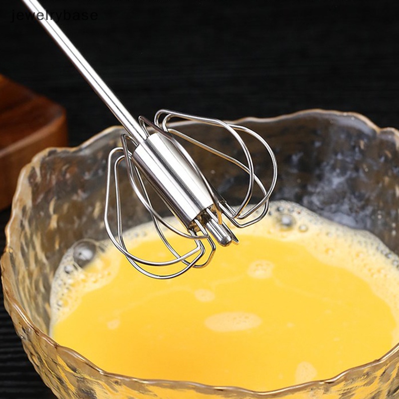 [jewelrybase] Kocokan Stainless Steel Dapur Tekanan Tangan Pengocok Telur Semi Otomatis Mixer Butik