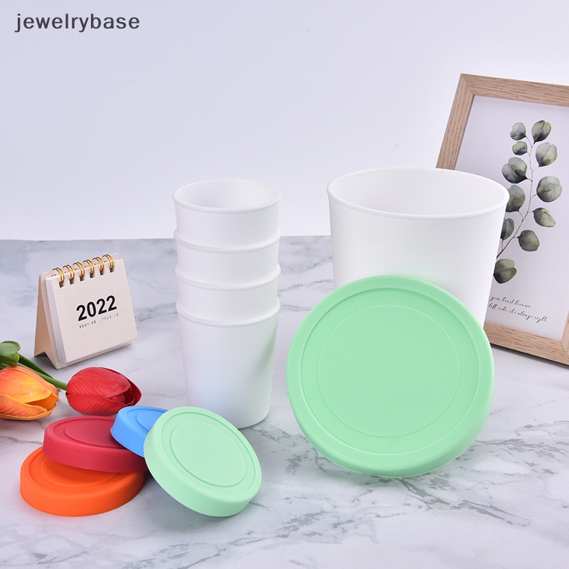 [jewelrybase] Wadah Es Krim Cup Reusable Freezer Storage Tub Dengan Tutup Sealing Ketat Butik