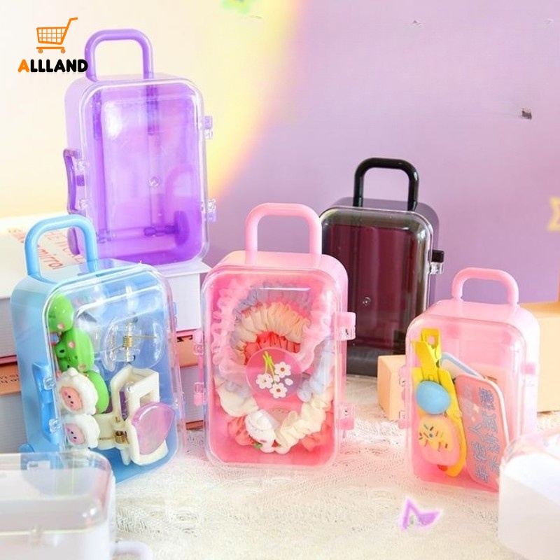 Mini Roller Travel Suitcase Candy Box/ Kepribadian Kreatif Pernikahan Kasus Plastik/ Bagasi Troli Mainan Kecil Storage Box Organizer