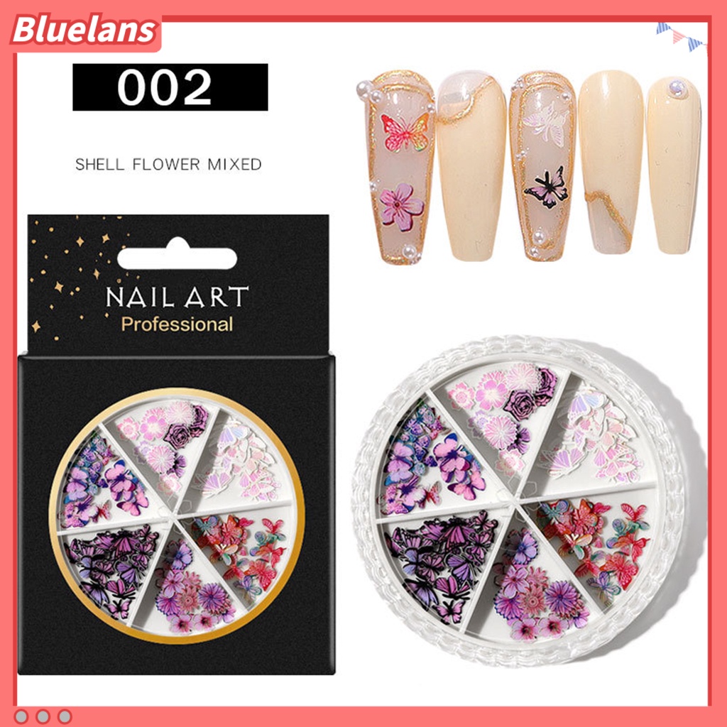 [BLM] 6kisi/set Rivet Butterfly Decals DIY Nail Art Payet Manicure Dekorasi