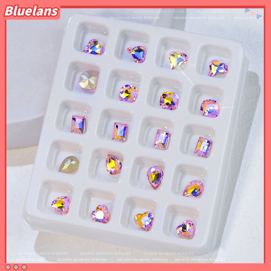 [BLM] 20pcs Ornamen Kuku Bentuk Indah Tahan Luntur Plastik 3D Cinta Hati Kuku Dekorasi Nail Art Gadget Aksesoris Kecantikan