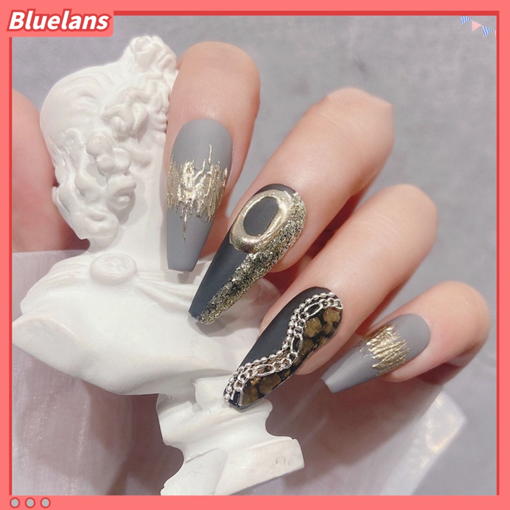 [BLM] Rantai Kuku Serbaguna DIY Glittery 3D Manicure DIY Pesona Rantai Logam Untuk Anak Perempuan