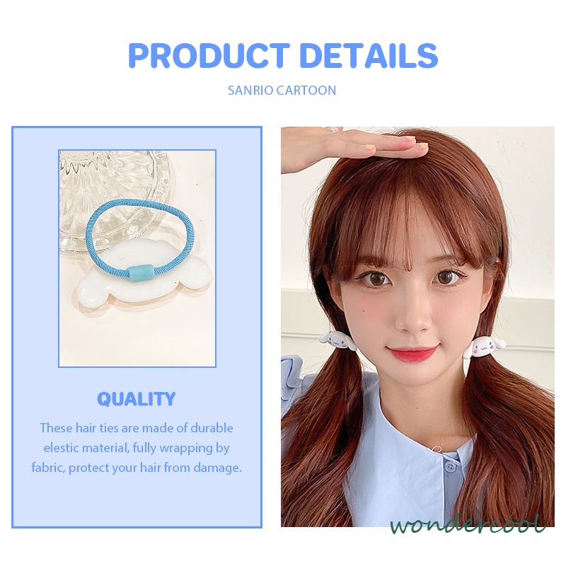 Tali Rambut Anak Kartun Tali Rambut Gadis Kecil Lucu Karet Gelang Cincin Rambut-Won