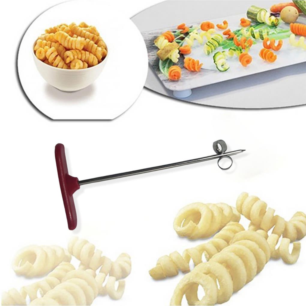 Vegetable Twist Slicer Tahan Aus Tahan Air Buah Spiral Peeler Kentang Wortel Alat Dapur Pegangan Anti Selip