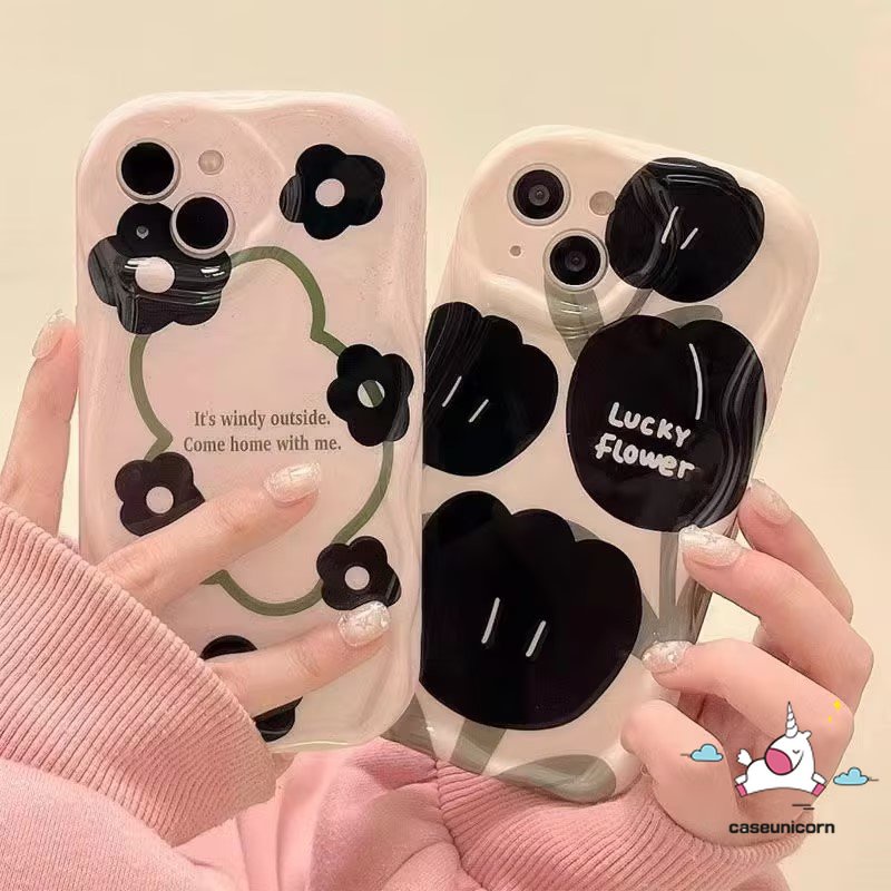 Case Garis Seni Retro Untuk Realme C53 C55 C11 C35 9i 5i 5s C31 C25 C33 C30 C15 5 6i 7i C21Y C25s C25Y C17 C21 C20 C12 C20A C2 C3 C1 Vintage Bunga Tulip Lembut 3D Bergelombang Lengkung Tepi Sarung