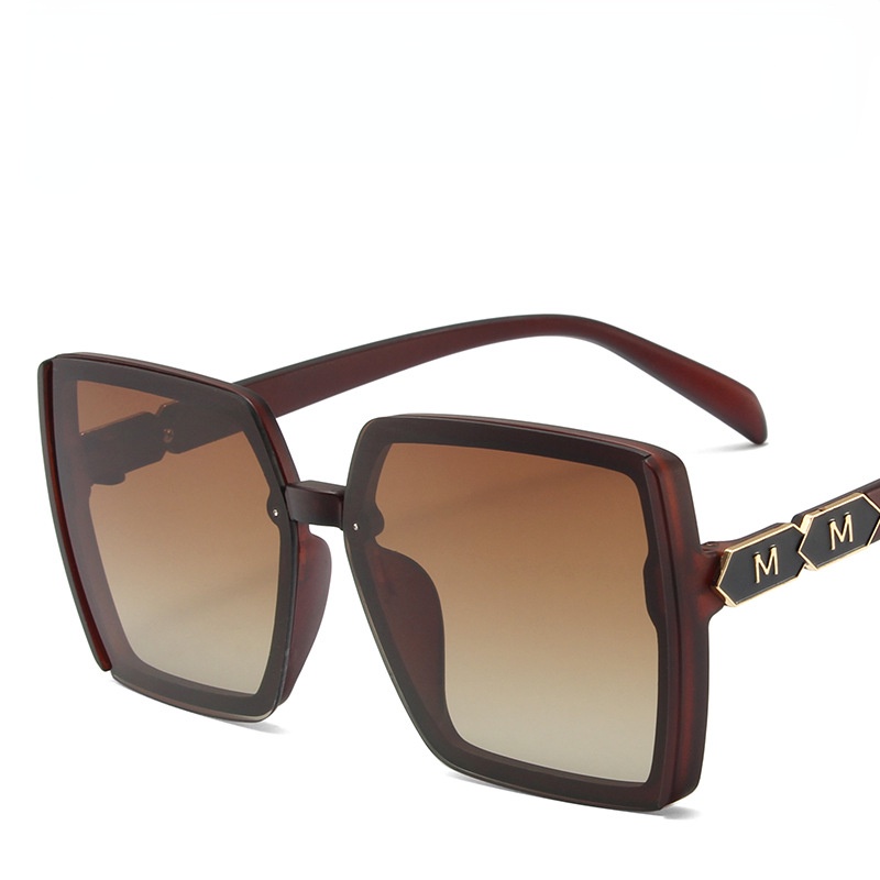 Fashion Square Aesthetic Shades Sunglasses Untuk Wanita/Men Metal Frame Sunglasses Eyewear