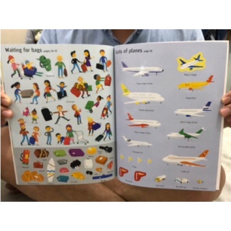 Usborne Sticker Book Airport - Activity Education - Buku Edukasi impor