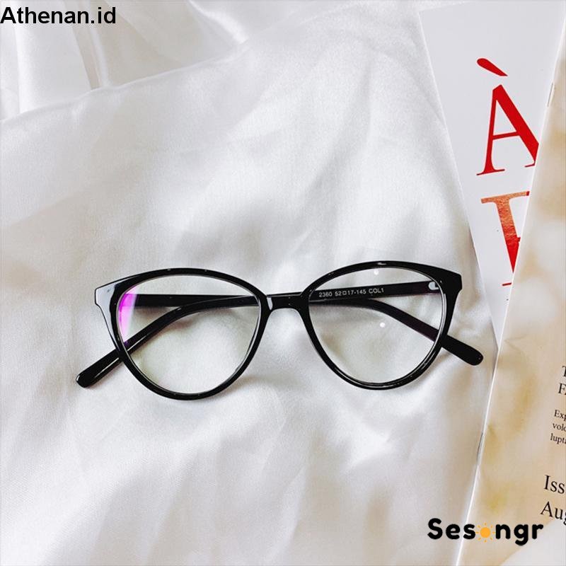 Korea kacamata anti radiasi Bingkai Struktur Fashion Cat Eye Eyeglasses Bahan Plastik Ringan Untuk Wanita