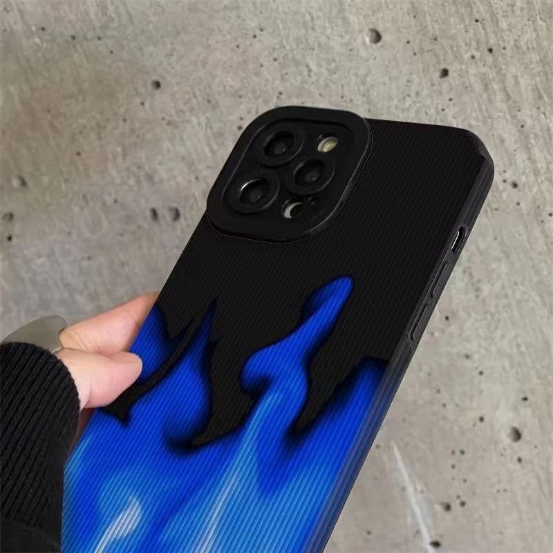 All New Hot Fashion Leather Soft Case IPhone 6S 7 Plus 8 Plus X XS XR XS Max 11 13 12 14 PRO Max 14 Plus SE Mini Phone Case Girl Girl Women Black Blue Fire