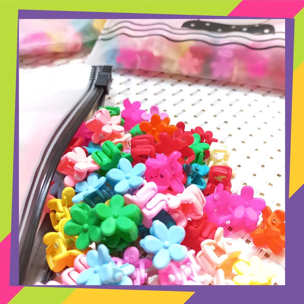 1737 / Jepitan rambut anak unik model mini isi 50pcs / Jepitan rambut anak lucu colorful