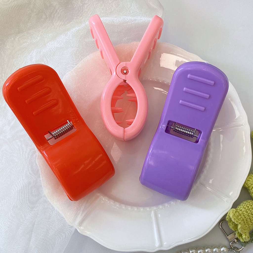 Korean Fashion Hair Claw Pakaian Warna Solid Tinggi Ponytail Holder Acrylic Banana Trendy Non-slip Klem